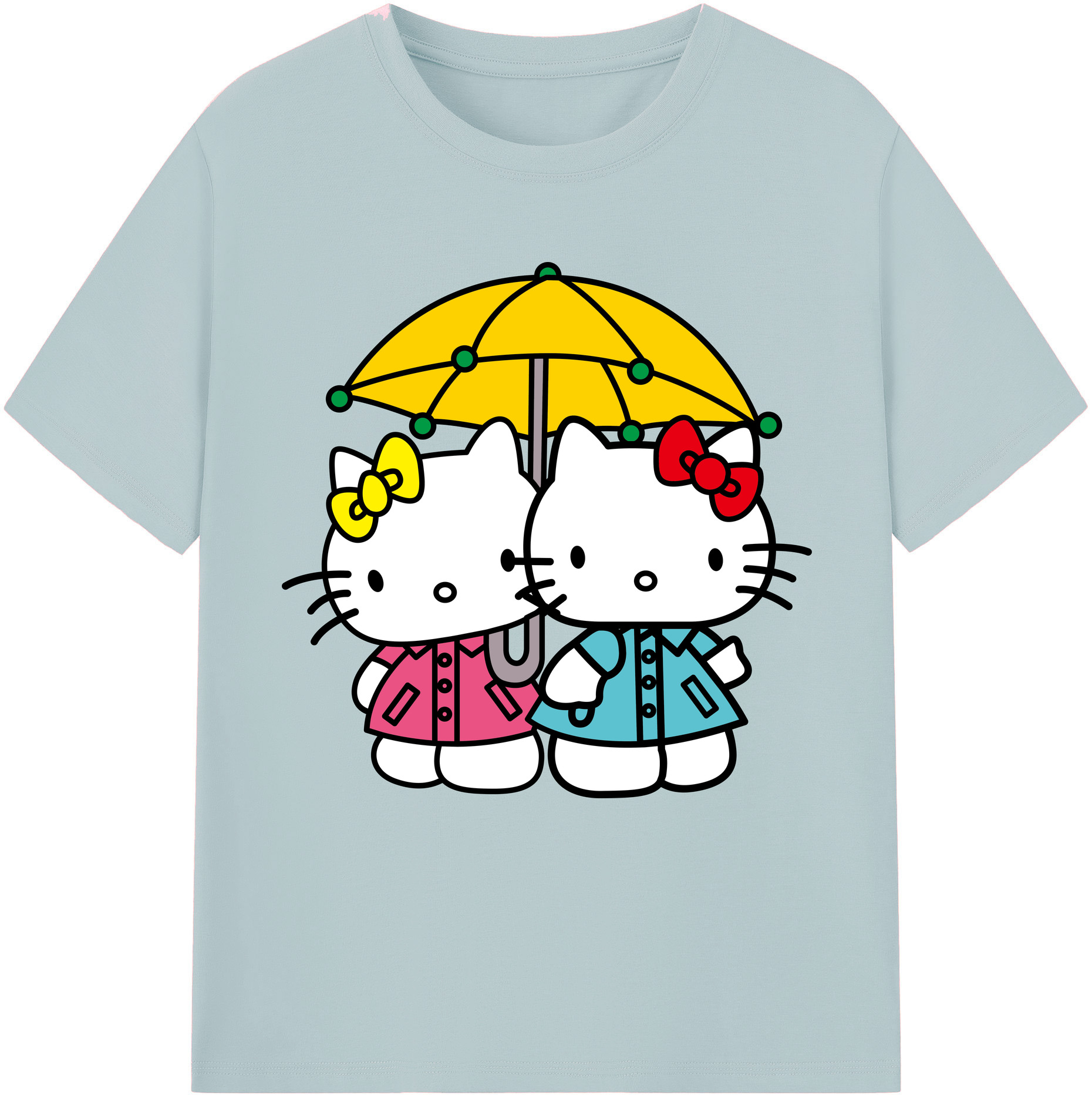 （画像用） Hello Kitty ハローキティ 綿100％半袖Tシャツ（フロントプリント）